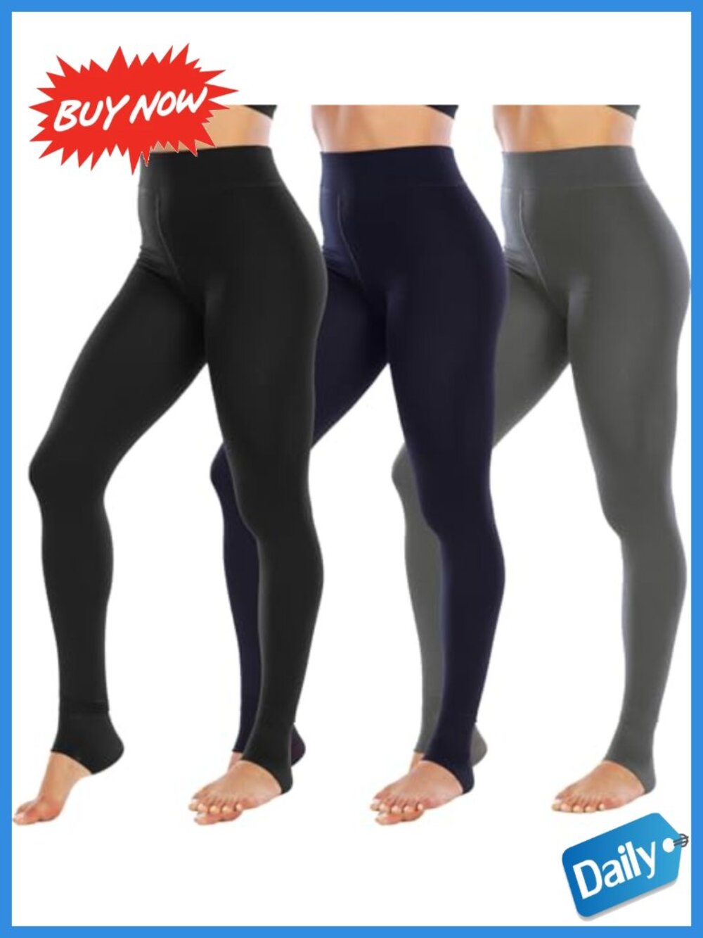 Fleece Lined Thermal Leggings High Rise Velvet Tights Warm Winter